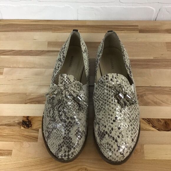 RUDSAK studded flats snake pattern shoes size 39 flats cream silver spikes - Picture 5 of 14